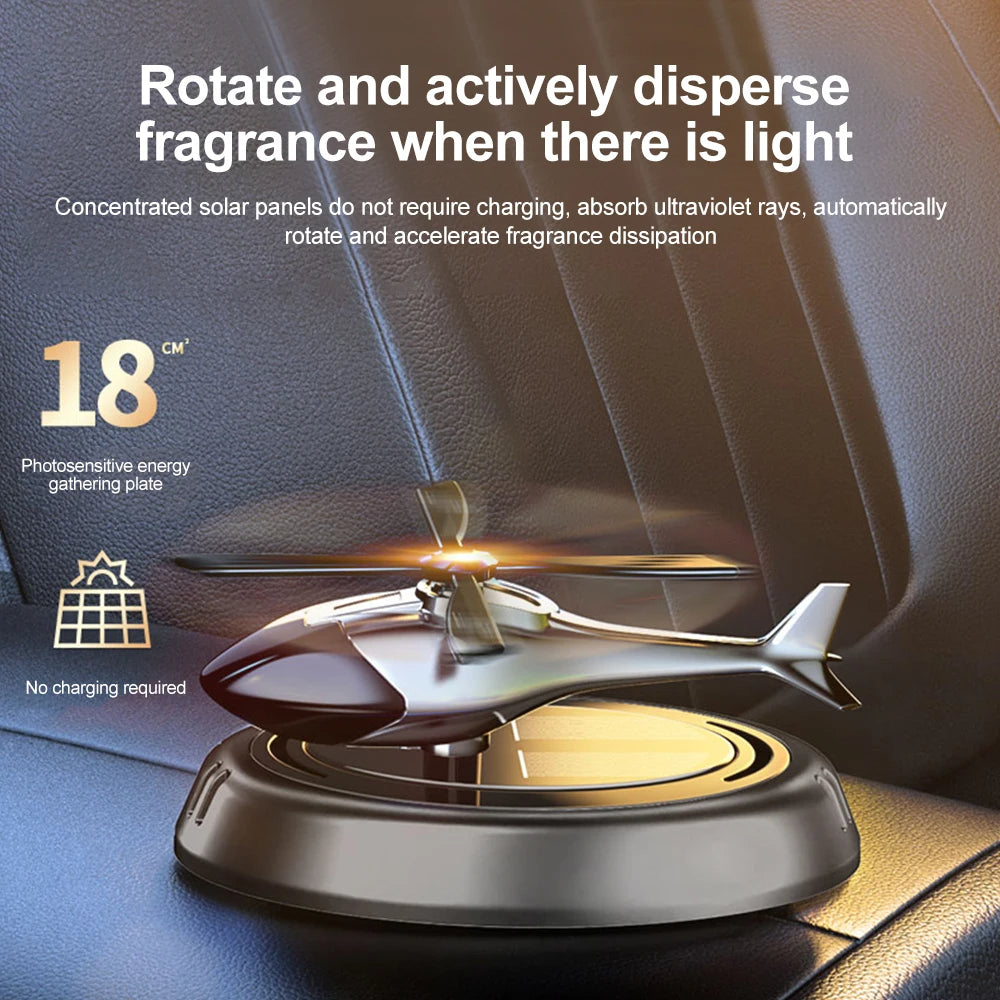 Solar Rotating Helicopter  Car Air Freshener