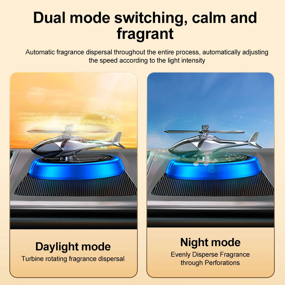 Solar Rotating Helicopter  Car Air Freshener